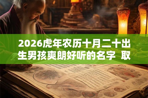 2026虎年农历十月二十出生男孩爽朗好听的名字  取名技巧