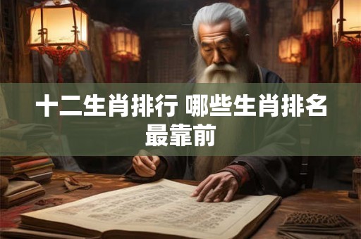 十二生肖排行 哪些生肖排名最靠前