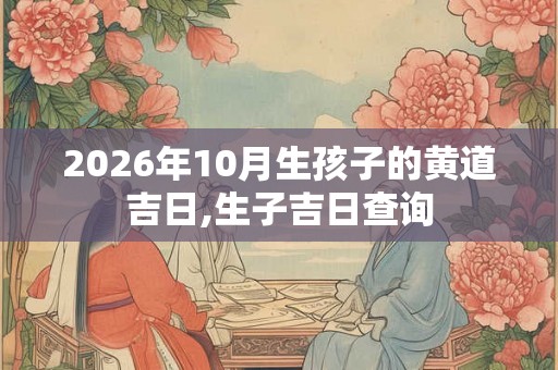 2026年10月生孩子的黄道吉日,生子吉日查询