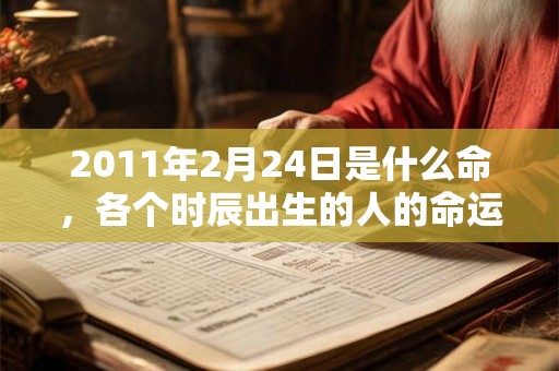 2011年2月24日是什么命，各个时辰出生的人的命运