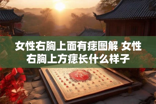 女性右胸上面有痣图解 女性右胸上方痣长什么样子