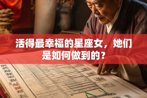 活得最幸福的星座女，她们是如何做到的？