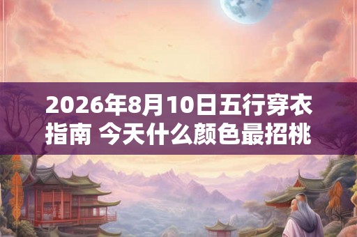 2026年8月10日五行穿衣指南 今天什么颜色最招桃花 2026年8月10日五行穿衣指南 今天什么颜色最招桃花