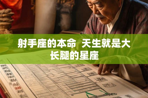 射手座的本命 天生就是大长腿的星座 射手座的本命 天生就是大长腿的星座
