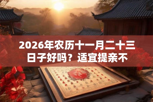 2026年农历十一月二十三日子好吗？适宜提亲不