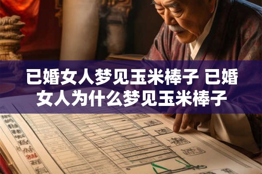 已婚女人梦见玉米棒子 已婚女人为什么梦见玉米棒子
