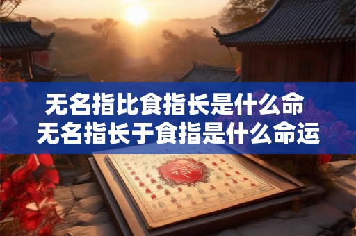 无名指比食指长是什么命 无名指长于食指是什么命运