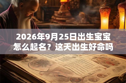 2026年9月25日出生宝宝怎么起名？这天出生好命吗？