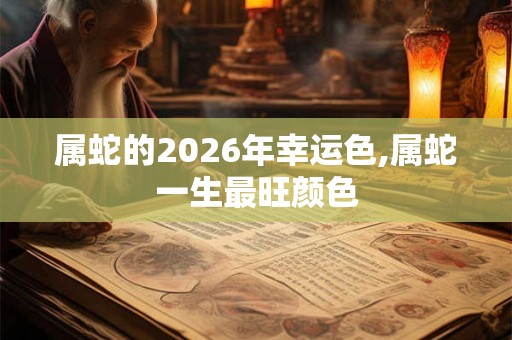属蛇的2026年幸运色,属蛇一生最旺颜色