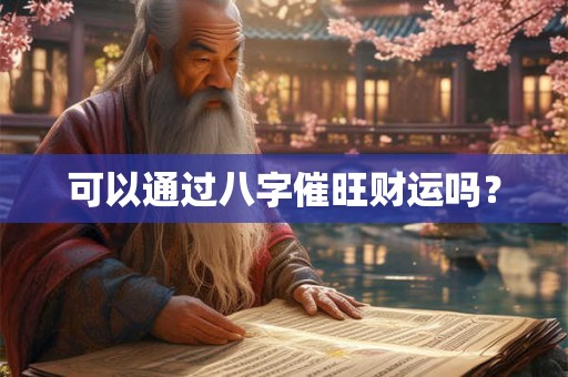 可以通过八字催旺财运吗？