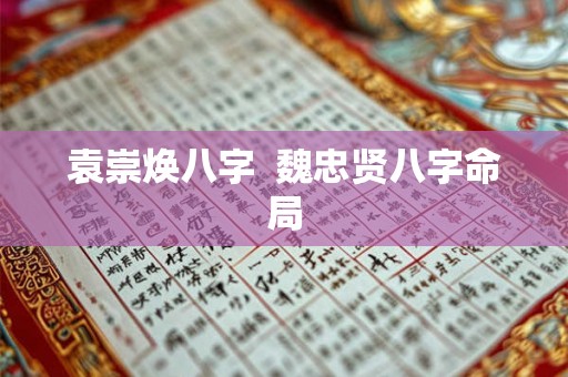 袁崇焕八字  魏忠贤八字命局