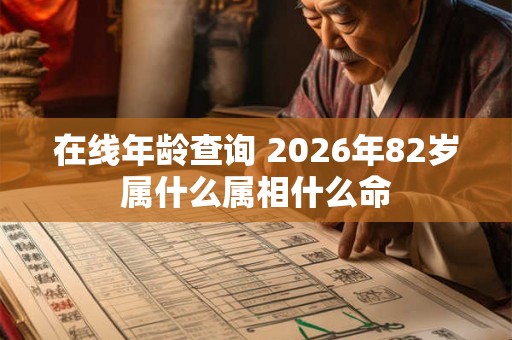在线年龄查询 2026年82岁属什么属相什么命