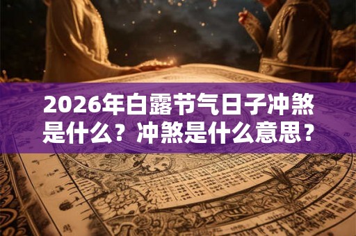 2026年白露节气日子冲煞是什么?冲煞是什么意思? 2026年白露节气日子冲煞是什么?冲煞是什么意思?