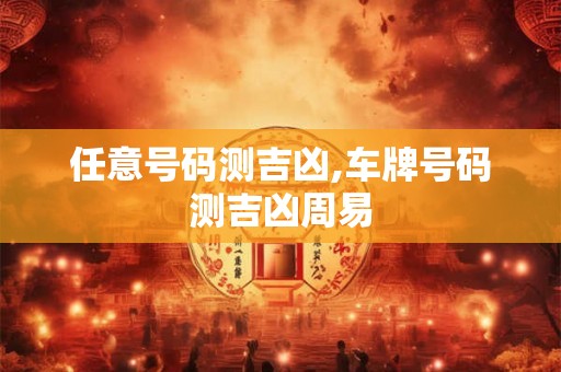任意号码测吉凶,车牌号码测吉凶周易