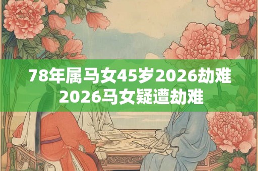 78年属马女45岁2026劫难 2026马女疑遭劫难