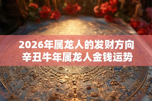 2026年属龙人的发财方向 辛丑牛年属龙人金钱运势