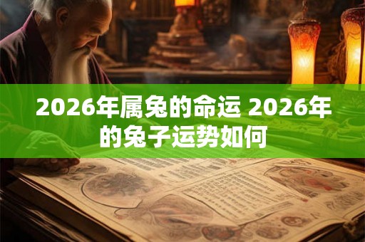 2026年属兔的命运 2026年的兔子运势如何