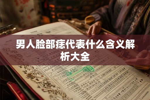 男人脸部痣代表什么含义解析大全