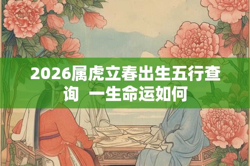 2026属虎立春出生五行查询  一生命运如何
