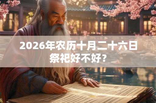 2026年农历十月二十六日祭祀好不好？