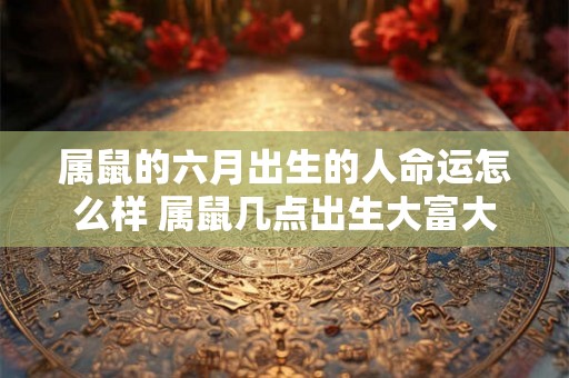 属鼠的六月出生的人命运怎么样 属鼠几点出生大富大贵 属鼠的六月出生的人命运怎么样 属鼠几点出生大富大贵