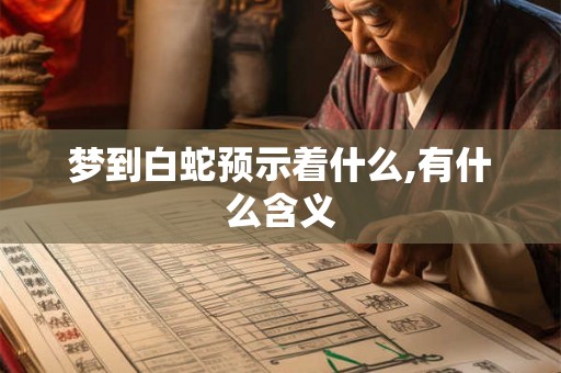 梦到白蛇预示着什么,有什么含义