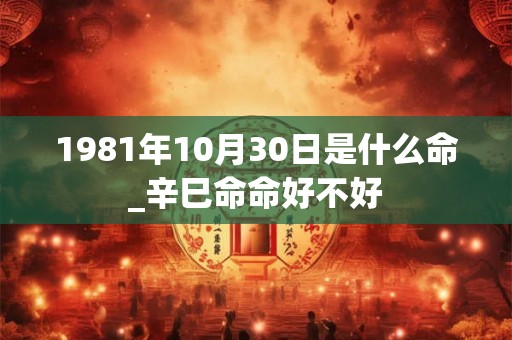 1981年10月30日是什么命_辛巳命命好不好 1981年10月30日是什么命_辛巳命命好不好
