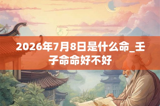 2026年7月8日是什么命_壬子命命好不好 2026年7月8日是什么命_壬子命命好不好