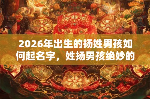 2026年出生的扬姓男孩如何起名字,姓扬男孩绝妙的名字 2026年出生的扬姓男孩如何起名字,姓扬男孩绝妙的名字