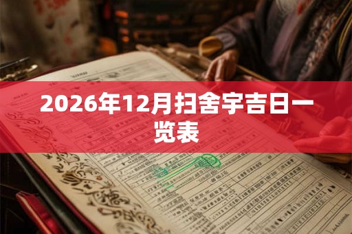 2026年12月扫舍宇吉日一览表 2026年12月扫舍宇吉日一览表