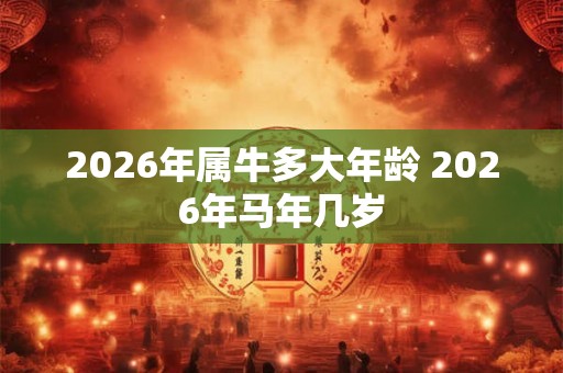 2026年属牛多大年龄 2026年马年几岁
