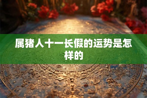 属猪人十一长假的运势是怎样的