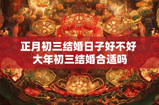 正月初三结婚日子好不好 大年初三结婚合适吗