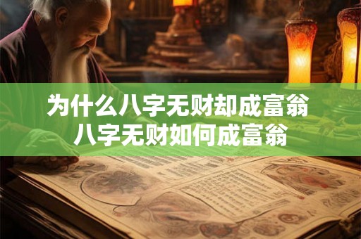 为什么八字无财却成富翁 八字无财如何成富翁