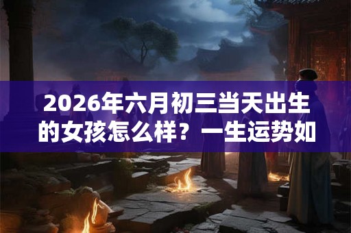 2026年六月初三当天出生的女孩怎么样?一生运势如何 2026年六月初三当天出生的女孩怎么样?一生运势如何