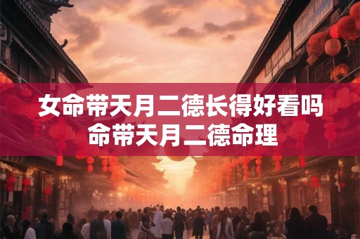 女命带天月二德长得好看吗 命带天月二德命理