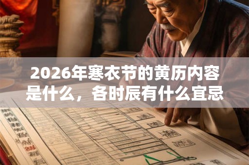 2026年寒衣节的黄历内容是什么,各时辰有什么宜忌内容? 2026年寒衣节的黄历内容是什么,各时辰有什么宜忌内容?