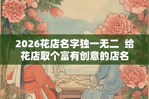 2026花店名字独一无二  给花店取个富有创意的店名
