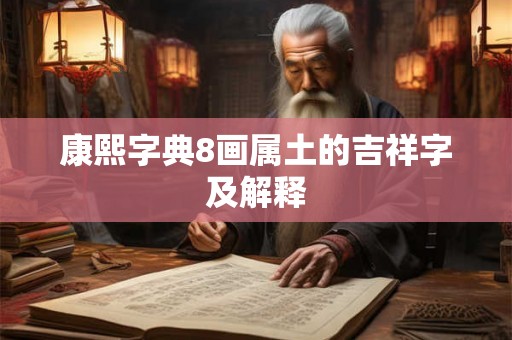 康熙字典8画属土的吉祥字及解释