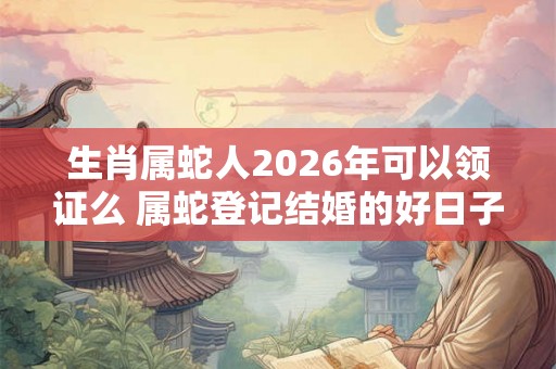 生肖属蛇人2026年可以领证么 属蛇登记结婚的好日子