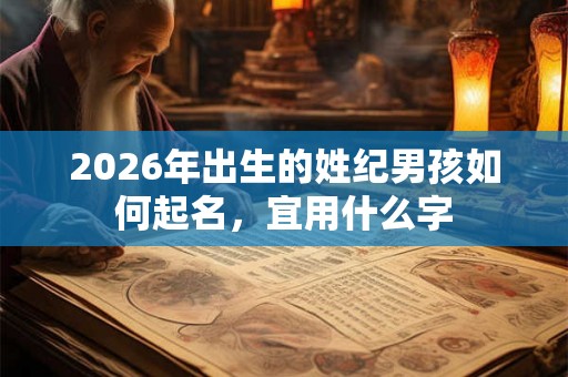 2026年出生的姓纪男孩如何起名，宜用什么字