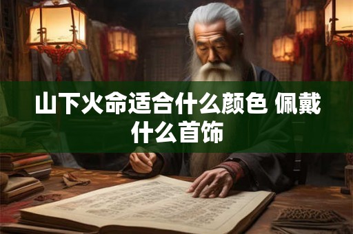 山下火命适合什么颜色 佩戴什么首饰