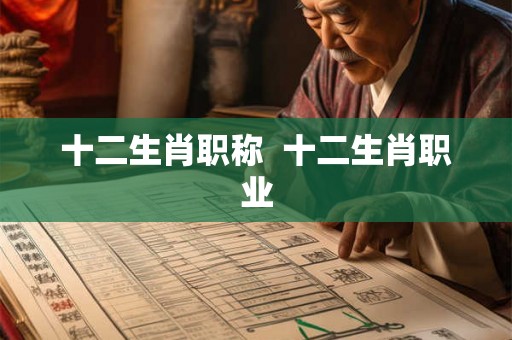 十二生肖职称 十二生肖职业 十二生肖职称 十二生肖职业