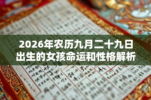 2026年农历九月二十九日出生的女孩命运和性格解析