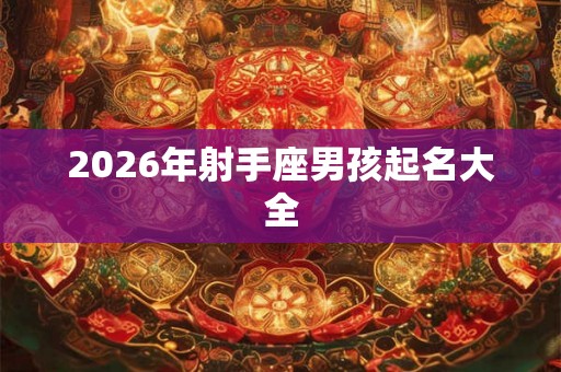 2026年射手座男孩起名大全