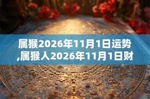 属猴2026年11月1日运势,属猴人2026年11月1日财运,生肖猴2026年11月1日运势