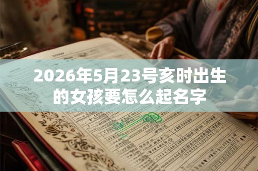 2026年5月23号亥时出生的女孩要怎么起名字