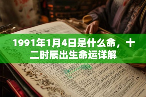 1991年1月4日是什么命，十二时辰出生命运详解