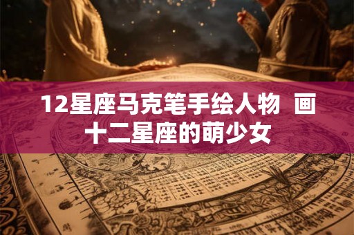 12星座马克笔手绘人物  画十二星座的萌少女