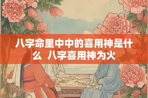 八字命里中中的喜用神是什么  八字喜用神为火